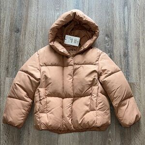 Zara Kids Light Brown Puffer Coat